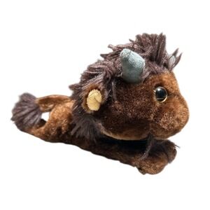 The Petting Zoo SlapStix Slap‎ Bracelet Bison Plush 9.5" Stuffed Animal NWOT